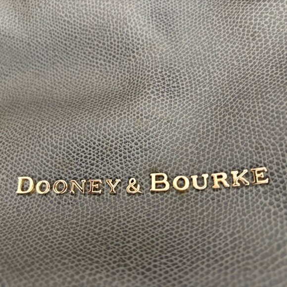 NWOT Dooney & Bourke Claremont Dover Tote Navy with Cognac Leather Trim/Straps - Picture 3 of 5